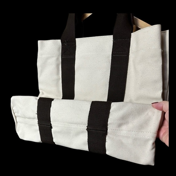 Le Bar Marche La Plage Oversized Beach Tote Curateur Rachel Zoe Beige NWT - Picture 6 of 10